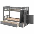 Casual Mission Craftsman Bunk Bed Twin Over Full Natural Finish Grey Color Manufacturers, Suppliers in Anantapur