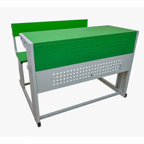Durable Green MDF Dual Desk Bench Two Seater For School Manufacturers in Odisha