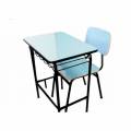 Light Blue Iron School Bench And Desk Rectangular Shape Durable Iron Construction Manufacturers, Suppliers in Anantapur