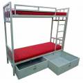Mild Steel Bunk Bed With Storage Box Grey Color 2 Drawers For Hostel Use Manufacturers, Suppliers in Anantapur