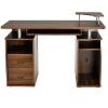 Rectangular Brown Office Desk With Shelves Drawers And Keyboard Tray No Assembly Required Manufacturers, Suppliers, Exporters in Delhi