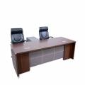 Rectangular Office Desk With Drawer Storage Engineered Wood Choco Walnut And Slate Grey Finish Manufacturers, Suppliers in Anantapur