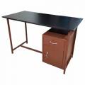 Single Seater Stainless Steel Teacher Table With Desk 3 Feet Height 3mm Sheet Thickness Brown Color For School And College Manufacturers, Suppliers in Anantapur