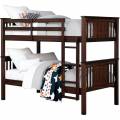 Standard Bunk Bed With Adjustable Shelves Mango Wood Brown Finish Manufacturers, Suppliers in Anantapur